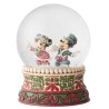 Figurine Snowglobe Mickey Et Minnie Sur Patins Disney Traditions