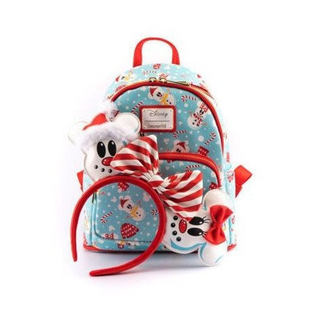 Mini Sac À Dos Et Serre Tête Mickey Minnie Bonhommes De Neige Disney Loungefly