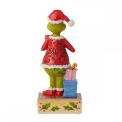 Figurine Grinch Joyeux Au Coeur Clignotant Jim Shore Grinch
