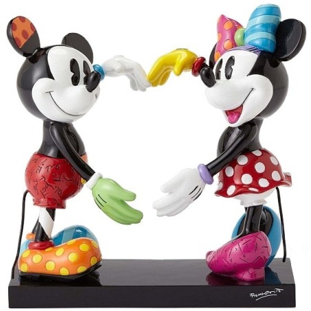 Figurine Mickey Et Minnie Forment Un Cœur Disney Britto