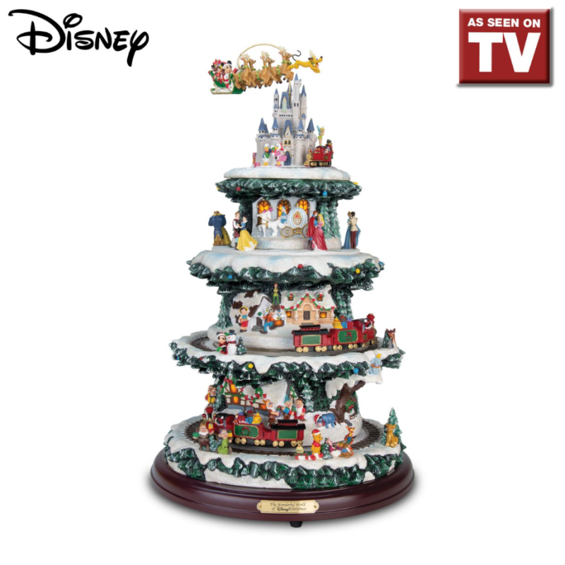 The Wonderful World Of Disney Tabletop Musical Lit Rotating Christmas Tree