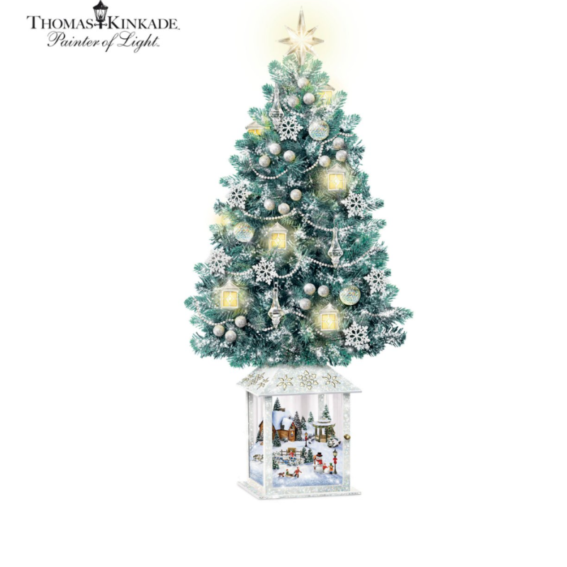 Thomas Kinkade 'Festival Of Lights' Illuminated Tabletop Christmas Tree