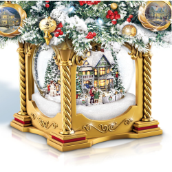 Thomas Kinkade Snow-Kissed Holiday Memories Tabletop Tree