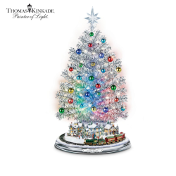 Thomas Kinkade Silver Blessings Tabletop Tree