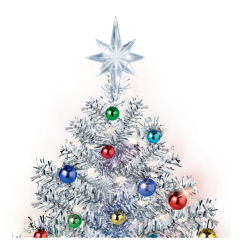 Thomas Kinkade Silver Blessings Tabletop Tree