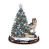 Al Agnew Winter's Majesty Wolf Tabletop Christmas Tree