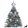 Al Agnew Winter's Majesty Wolf Tabletop Christmas Tree
