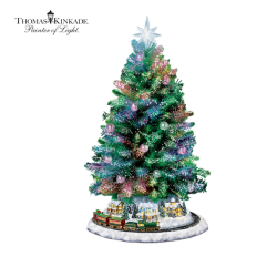 Thomas Kinkade Holiday Sparkle Lit Tabletop Tree