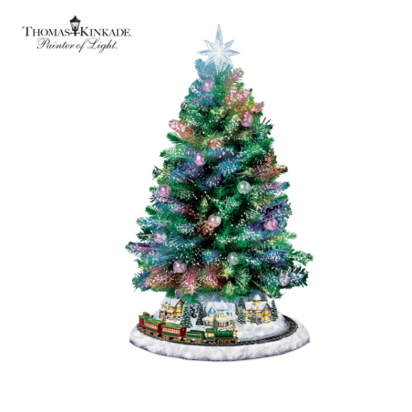 Thomas Kinkade Holiday Sparkle Lit Tabletop Tree