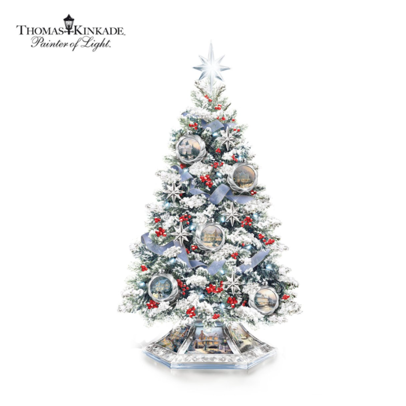 Thomas Kinkade Reflections Of The Season Tabletop Tree