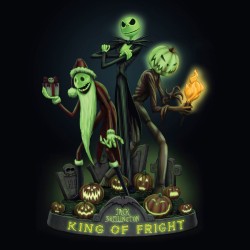 Disney Tim Burton's The Nightmare Before Christmas Jack Skellington King Of Fright Sculpture