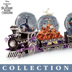 Disney Tim Burton's The Nightmare Before Christmas Musical Glitter Globe Train Collection