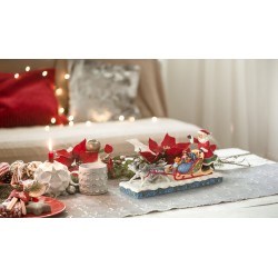 Père Noël En Traîneau À Chiens