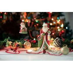 Suspension Père Noël Avec Sa Hotte A Jouets