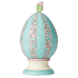 Figurine Œuf De Pâques Avec Scène Tournante