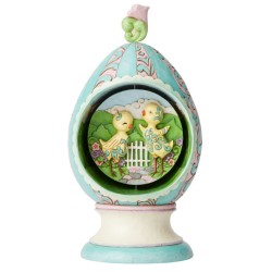 Figurine Œuf De Pâques Avec Scène Tournante